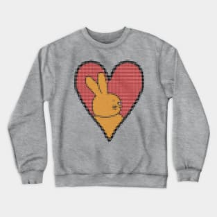 My Bunny Valentines Day Heart Filled with Hearts Crewneck Sweatshirt